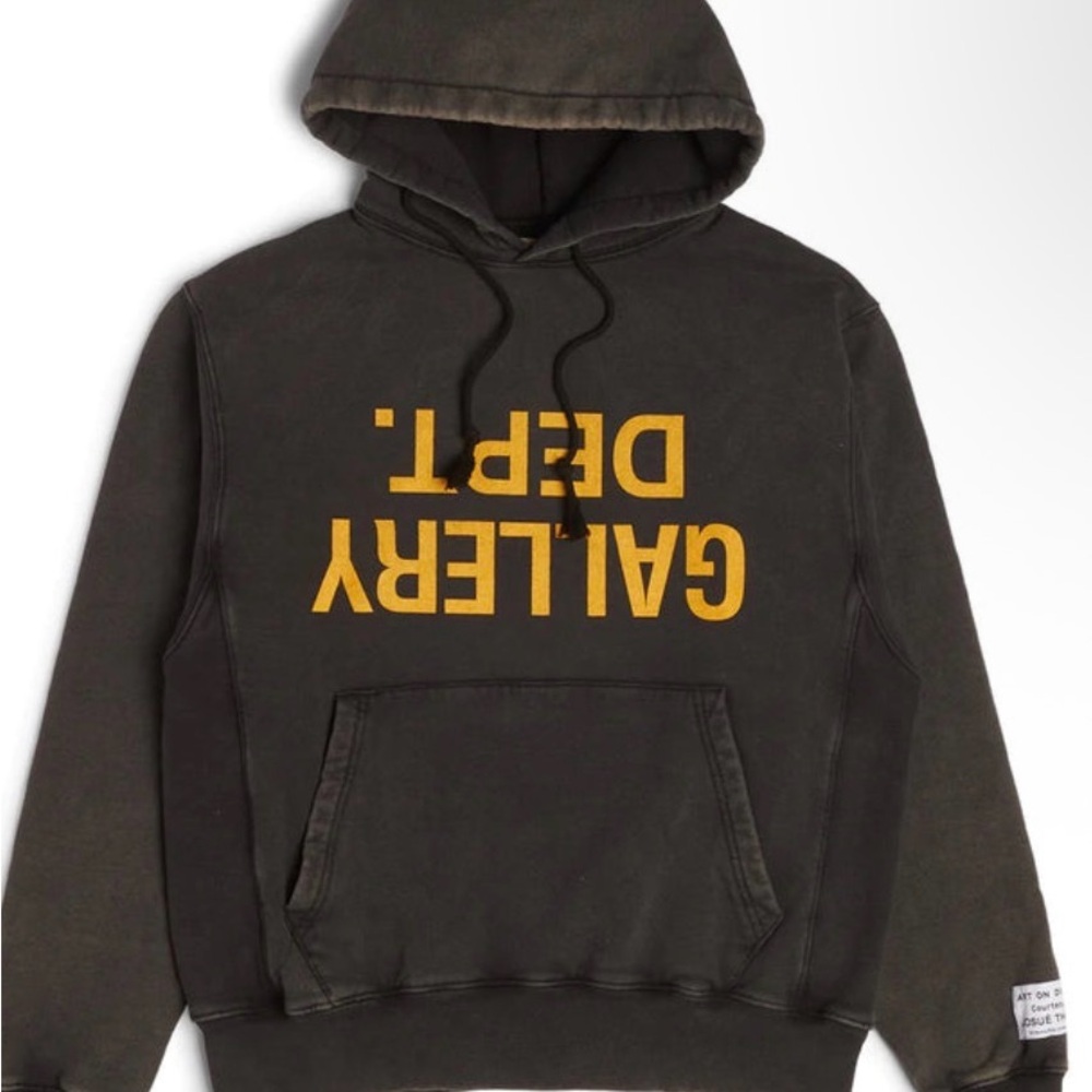 Gallery Dept Charcoal and Gold Hoodie